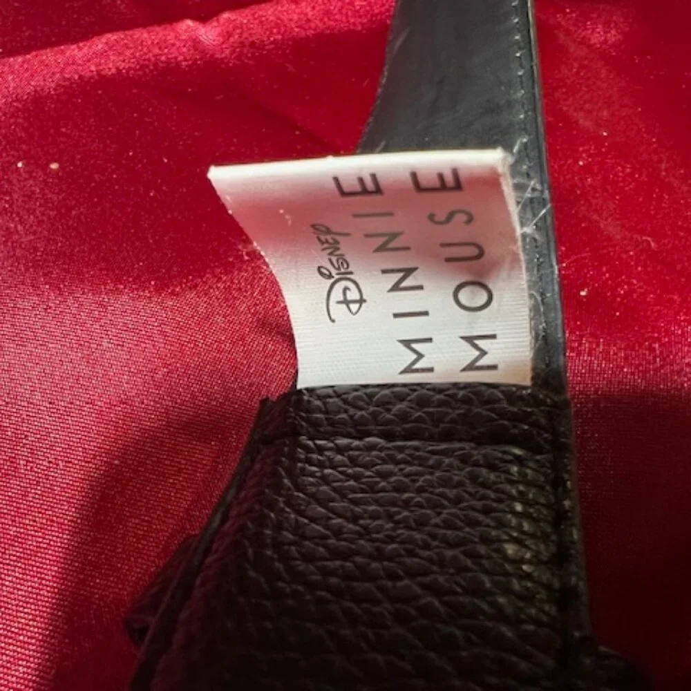 Disney Minnie Mouse Red Bow Vegan‎ Leather Belt, manufactured by Buckle Down
